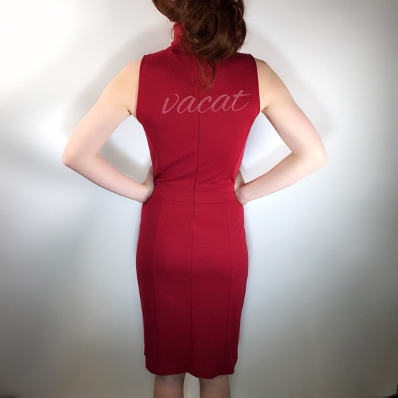 Armani Collezioni red sleeveless midi sheath dress - Picture 3 of 6
